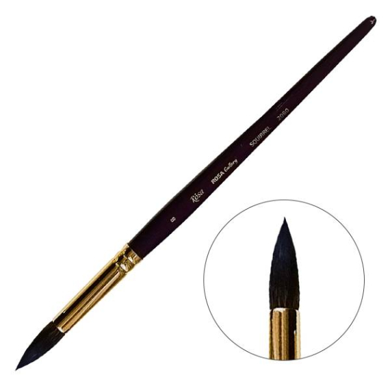 Фото - Білка кругла, 2080, № 8, к. р. пензель ROSA Gallery 48525 Фото - Білка кругла, 2080, № 8, к. р. пензель ROSA Gallery 48525