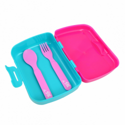 Контейнер для еды YES &quot;LOL Juicy&quot;, 450мл, с ложкой и вилкой