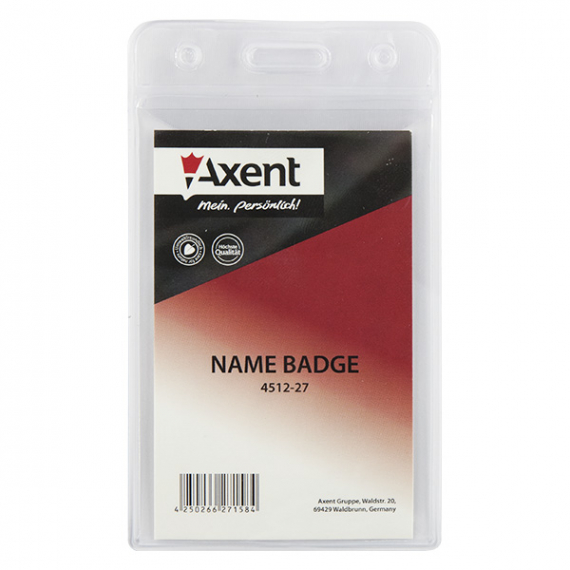 Фото - Бейдж вертикальний, глянцевий, прозорий, 4512 (51х83мм) 36076 Фото - Бейдж вертикальний, глянцевий, прозорий, 4512 (51х83мм) 36076