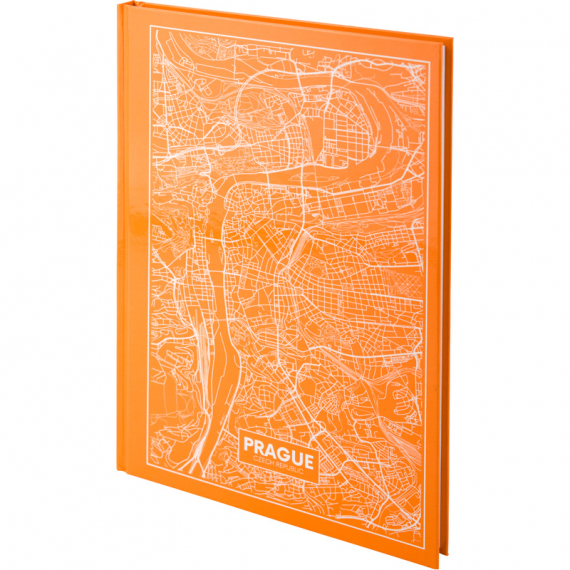 Фото - Книга записна А4 Maps Prague, 96арк., кліт., персиковий 47098 Фото - Книга записна А4 Maps Prague, 96арк., кліт., персиковий 47098