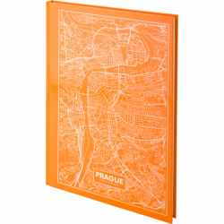 Фото - Книга записна А4 Maps Prague, 96арк., кліт., персиковий 47098 Фото - Книга записна А4 Maps Prague, 96арк., кліт., персиковий 47098