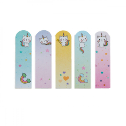 Закладки паперові CATYCORN, з клейким шаром, 44x12 мм, 5 диз. по 20 арк., KIDS Line