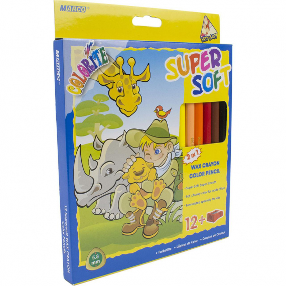 Фото - Кольоров. олівці 'MARCO' Colorite 12 цв. Jumbo + точилка. 1650-12СВ 26816 Фото - Кольоров. олівці 'MARCO' Colorite 12 цв. Jumbo + точилка. 1650-12СВ 26816