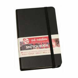 Фото - Блокнот для графіки Talens Art Creation 140г/м,9х14см, 80л, чорний, Royal Talens 54189