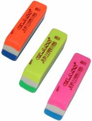 Фото - Гумка для стирання 3-колірна., 57*15*13мм, 4977, CLASS 40195