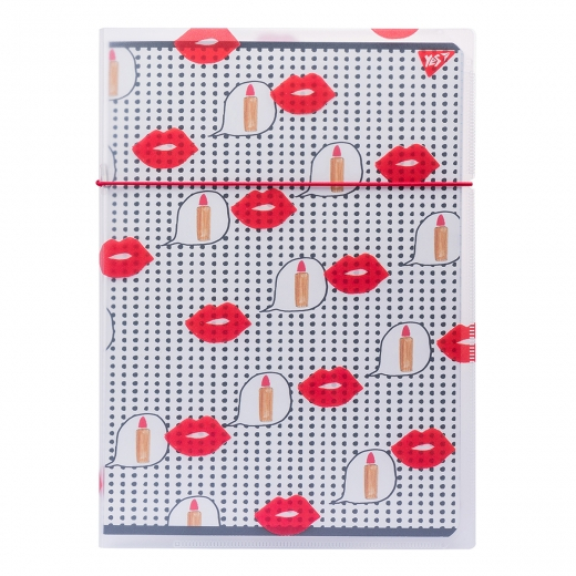 Фото - Зошит А4/48 кл. в пластиковій папці з малюнком 'BBF LIPS' YES 61701 Фото - Зошит А4/48 кл. в пластиковій папці з малюнком 'BBF LIPS' YES 61701