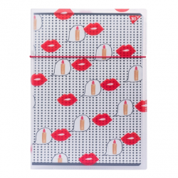 Фото - Зошит А4/48 кл. в пластиковій папці з малюнком 'BBF LIPS' YES 61701