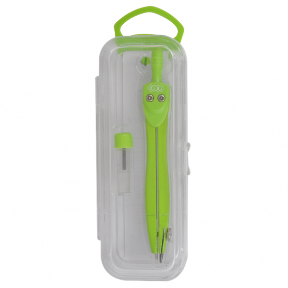 Фото - Циркуль NEON в футлярі + грифель, салатовий ZiBi 24333