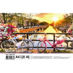 Альбом для малювання на спір. 40 арк. 120 г/м A4 (УФ)  АА4140 &quot;Амстердам&quot;