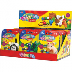 Фото - Набір для ліплення FARMA 6 свійських тваринок дісплей COLORINO(уп.12) 33446