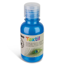 Акрилова фарба для текстилю 125 мл 500 синій металік Primo Італія