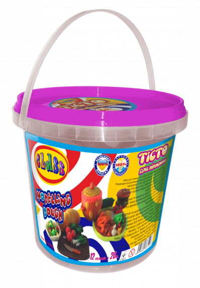 Фото - Н-р тіста для ліплення в пласт.відрі,12кол х20гр + 3форм+стек,Кулінарний Світ, 7631/2,CLAS 34872 Фото - Н-р тіста для ліплення в пласт.відрі,12кол х20гр + 3форм+стек,Кулінарний Світ, 7631/2,CLAS 34872