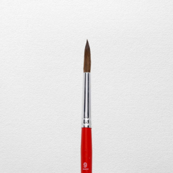 Пензель для акварелі Talens, поні/коза, кругла, Серія 150, №9, коротка ручка