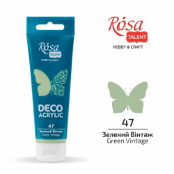 Фото - Акрил для декору, 47 Зелена вінтаж, матовий, 75 мл, ROSA TALENT 38984