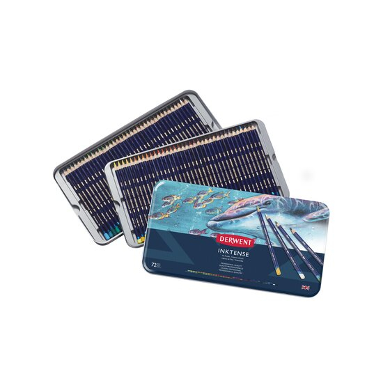 Фото - Набір чорнильних олівців Inktense, 72 кол., в метал. коробці, Derwent 57439