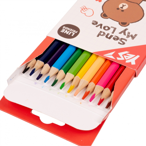 Фото - Олівці кольорові YES 12 кол. 'Line Friends' 62097 Фото - Олівці кольорові YES 12 кол. 'Line Friends' 62097