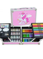 Набір для творчості 145 предметів,Єдинороги рожеві