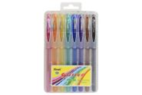 Фото - Набір ручок гелевих з блиском і запахом 8 кольорів у пластик.футлярі FIRST, 1мм 45698