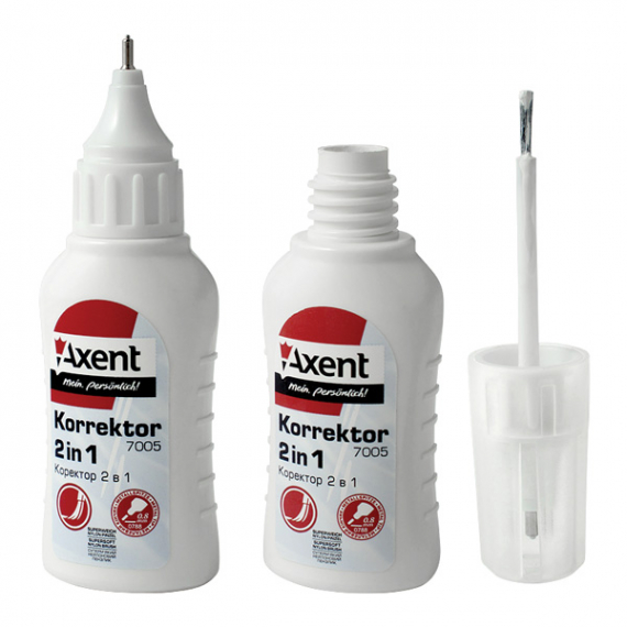 Фото - Корректор 2 в 1, 10 мл AXENT 7005-А 21833 Фото - Корректор 2 в 1, 10 мл AXENT 7005-А 21833