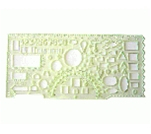 Фото - Лінійка-трафарет 'Офіцерська', 20 см, димчаста, в блістері з карт. підвісом 4054 Фото - Лінійка-трафарет 'Офіцерська', 20 см, димчаста, в блістері з карт. підвісом 4054