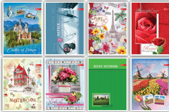 Фото - Блокнот А6+ 64арк. тв.паліт.матова ламінація, блок 80г/м2, білий, форз.срібло мікс (уп.16) 35277 Фото - Блокнот А6+ 64арк. тв.паліт.матова ламінація, блок 80г/м2, білий, форз.срібло мікс (уп.16) 35277