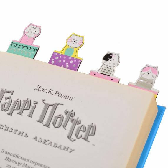 Фото - Закладки магнітні YES 'City cats', висікання і фольга, 4шт 47079