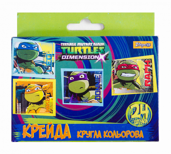 Фото - Мел цветной круглый 24 шт'Ninja Turtles' 38346