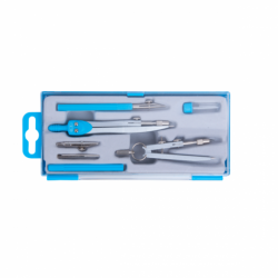 Фото - Готовальня BASIS 7 предметів, блакитний 9180 Фото - Готовальня BASIS 7 предметів, блакитний 9180