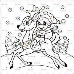 Набір для творчості &quot;Подарункова розмальовка&quot; + фарби &quot;ДО НОВОРІЧНИХ СВЯТ&quot;