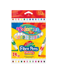 Фото - Фломастери 2-кольоровіі 12шт/24 кол.COLORINO 56691