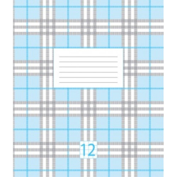 Зошит шкільний фонов. &quot;В&quot; 2-кольор. 12 арк. клітинка  5М212К-ВН (уп. 20/560)