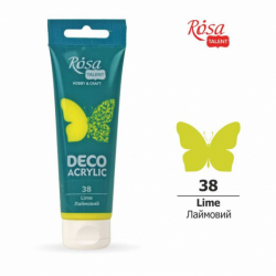 Акрил для декору, 38 Лаймовий, матовий, 75мл, ROSA TALENT