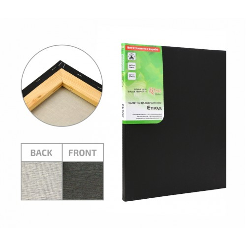 Фото - Підрамник, 40*40 см, дрібне зерно, Чорний грунт, бавовна, ТМ ''Етюд'' 24172 Фото - Підрамник, 40*40 см, дрібне зерно, Чорний грунт, бавовна, ТМ ''Етюд'' 24172