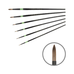 Фото - Пензель Синтетика кругла, Green stripe 1019, № 8, д.р. KOLOS 16029