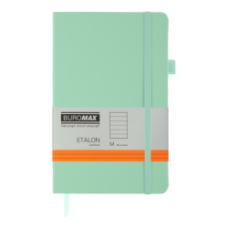 Книга записна ETALON 125*195, 96 арк., Лінія, обкл. штучна шкіра, м´ятний