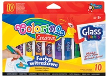 Фарби вітражні 10 шт*10,5мл COLORINO