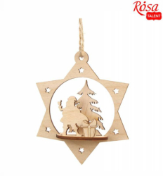 3D міні-композиція „Дід Мороз з подарунками“, фанера, 12х4х10см, ROSA TALENT