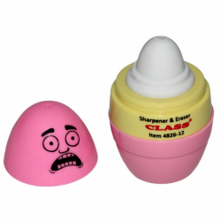 Точилка з конт.+гумка Faces, рож. кол., 4826-12, CLASS