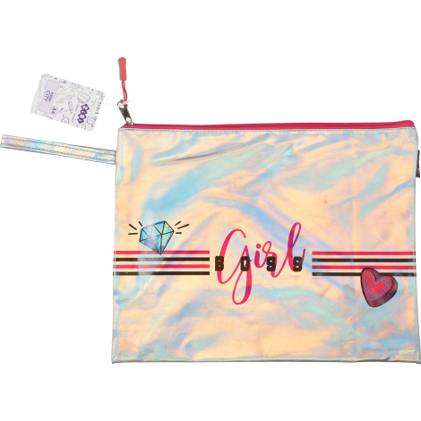 Фото - Папка А4 'БОС', 33х26х1см, голограф.шт.шкіра, срібло 63247