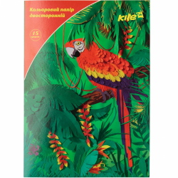 Фото - Папір кольор. двостор. (15арк/15кол), А4 Kite 2243