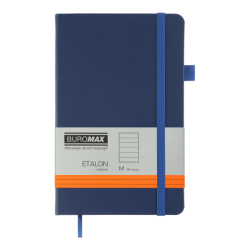 Книга записна ETALON 190*250, 96 арк., Клітинка, обкл. штучна шкіра, синій