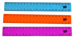 Фото - Линейка 20 см цветная, прозрачная (уп.48) 15007