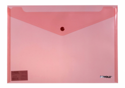 Фото - Папка з кнопкою, прозор., А4, РР 180мкн, черв., 03500, SOZ (уп.12) 1438