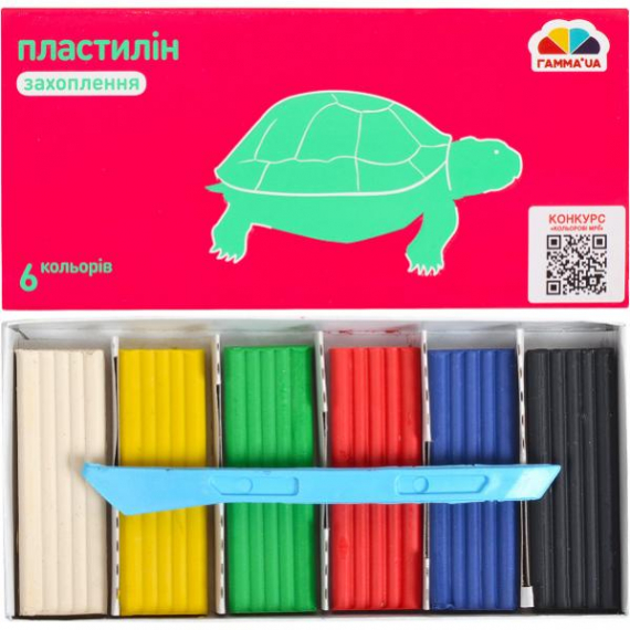 Фото - Набір пластиліну дитячого з 6 кольорів, серія 'Захоплення', ТМ 'ГАММА'UA' 51877