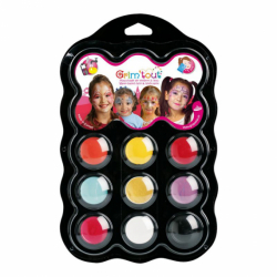 Набір гриму &quot;Принцеса&quot; у палітрі, 9кол.*3мл, 1 пензлик, 1 спонж, GRIM TOUT