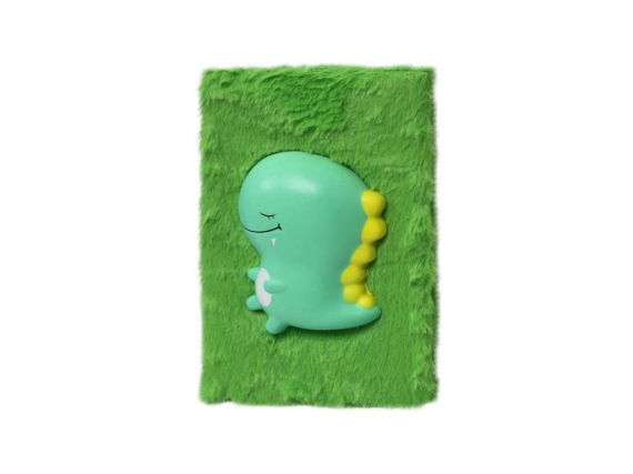 Фото - Блокнот плюшевий зі сквішем, 80 арк. клітинка, Динозавр 63722 Фото - Блокнот плюшевий зі сквішем, 80 арк. клітинка, Динозавр 63722