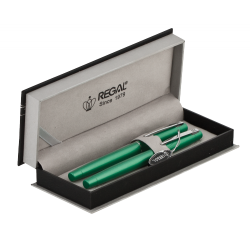 Комплект ручок (П+Р) в футлярі P, зелений REGAL