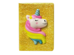 Фото - Блокнот А6 обкладинка ПУ, 80арк, 80г/м2, з сквішем Одноріг 62560