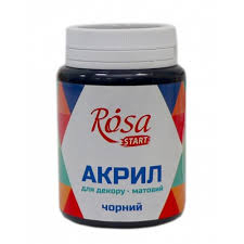 Фото - Акрил для декору, Чорний, матовий, 80 мл, ROSA START 30339 Фото - Акрил для декору, Чорний, матовий, 80 мл, ROSA START 30339