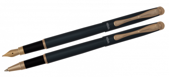 Фото - Комплект ручок (П+Р) в подарунковому футлярі L, жемчужно-чорний 49329 Фото - Комплект ручок (П+Р) в подарунковому футлярі L, жемчужно-чорний 49329